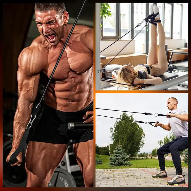 Alt view image 6 of 6 - Resistance Bands, Exercise BandsResistance Bands for Working Out, Work Out Bands with Handles for Men and Women Fitness, Strength Training Home Gym Equipment