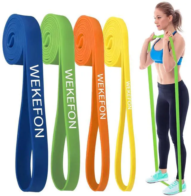 Main image of Resistance Bands Set for Working Out - Exercise Bands for Men & Women, Fitness Equipment, Strength Training, Physical Therapy & Body Stretching at Home & Gym (#07 4 Bands Set)