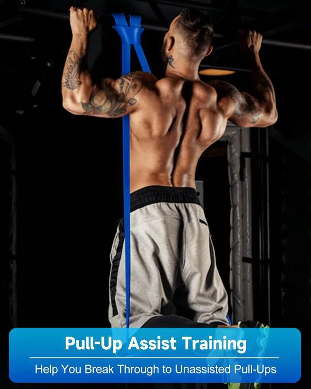 Alt view image 6 of 7 - Resistance Bands Set for Working Out - Exercise Bands for Men & Women, Fitness Equipment, Strength Training, Physical Therapy & Body Stretching at Home & Gym (#07 4 Bands Set)