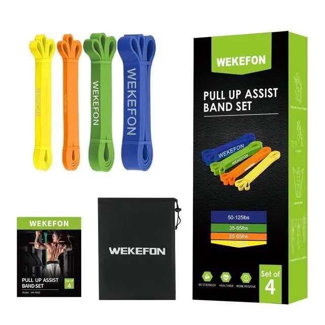 Alt view image 5 of 7 - Resistance Bands Set for Working Out - Exercise Bands for Men & Women, Fitness Equipment, Strength Training, Physical Therapy & Body Stretching at Home & Gym (#07 4 Bands Set)