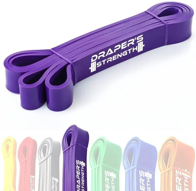 Main image of Heavy Duty Resistance Stretch Loop Bands for Powerlifting Workout Exercise and Assisted Pull Ups 04. Purple