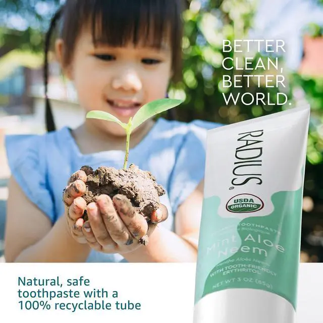 Alt view image 3 of 7 - USDA Organic Toothpaste, Non Toxic Chemical-Free Gluten-Free Designed to Improve Gum Health & Prevent Cavity - Mint Aloe Neem - 3 Ounce (Pack of 1)