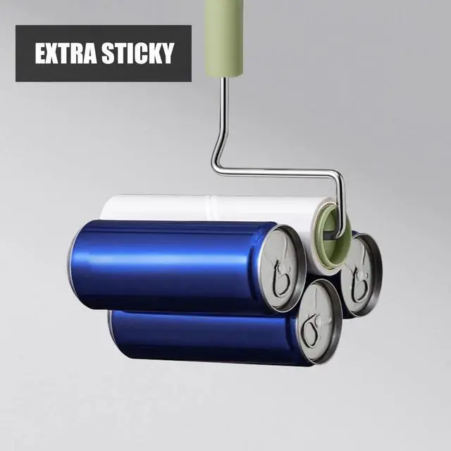 Alt view image 4 of 6 - Extra Sticky Large Surface Lint Roller, 6.3''Wide Roller for Pet Hair | Long Handle Lint Remover for Couch, Furniture, Clothes, Dog & Cat Hair Remover (4 Refills / 360 Sheets)