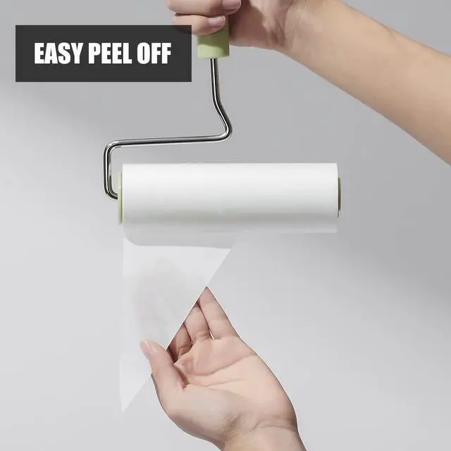 Alt view image 5 of 6 - Extra Sticky Large Surface Lint Roller, 6.3''Wide Roller for Pet Hair | Long Handle Lint Remover for Couch, Furniture, Clothes, Dog & Cat Hair Remover (4 Refills / 360 Sheets)
