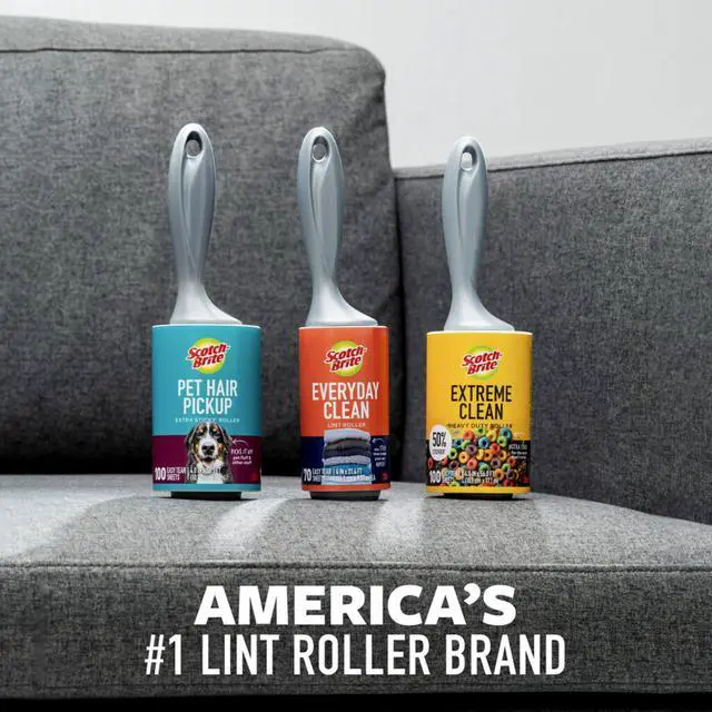 Alt view image 7 of 7 - Scotch-Brite Lint Roller, Works Great On Pet Hair, 2 Rollers, 56 Sheets Per Roller, 112 Sheets Total