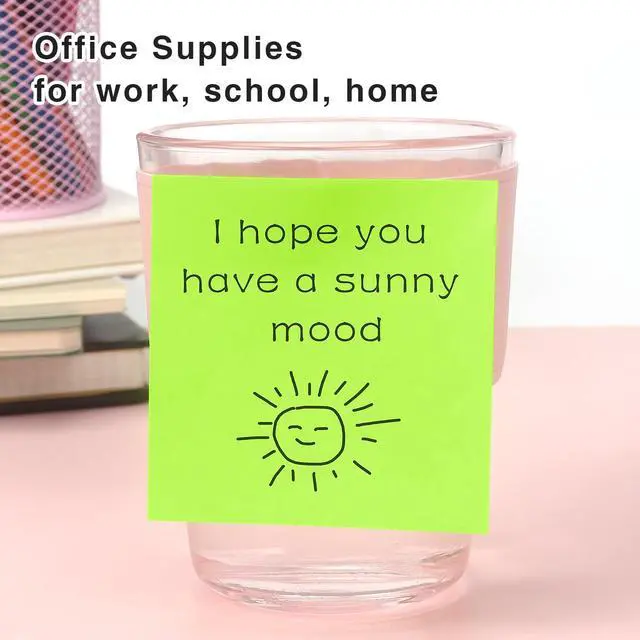 Alt view image 6 of 7 - Sticky Notes 3x3 in, Self-Adhesive Note, 4 Pads, 100 Sheets/Pad (Green) | Perfect for Home, Classroom, and Workplace Organization