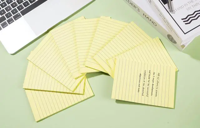 Alt view image 2 of 6 - 9 Pads Lined Sticky Notes 4x6 inch Post, Yellow, Clean Removal, Self-Stick Pads 40 Sheets/Pad