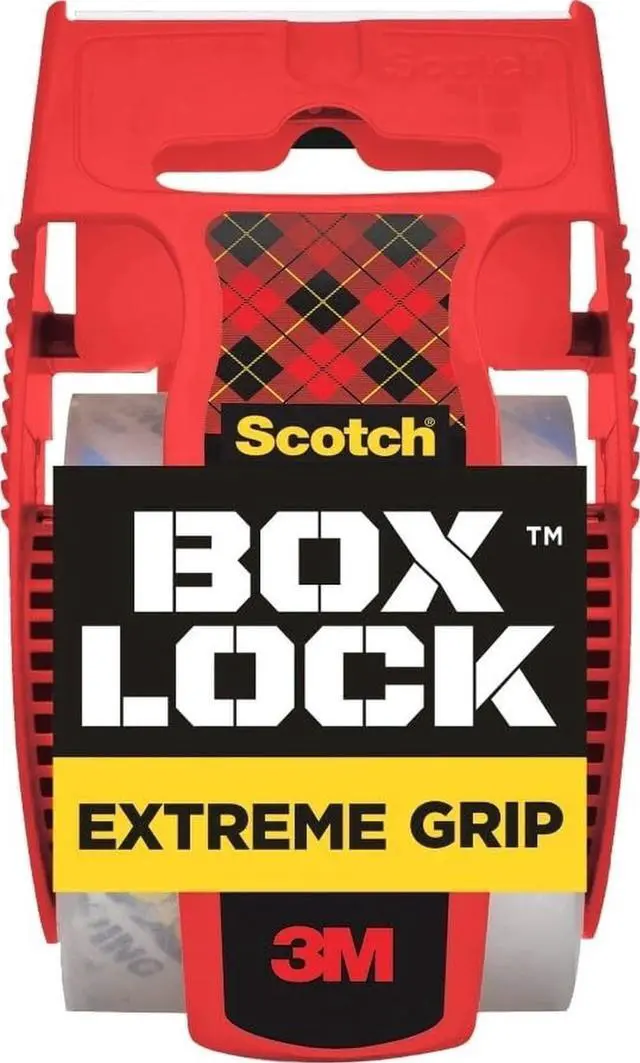 Main image of Box Lock Packing Tape, Clear, 1.88 in x 1000 in, 1 Refill Roll | Extreme Grip Box Packaging Tape for Shipping and Mailing
