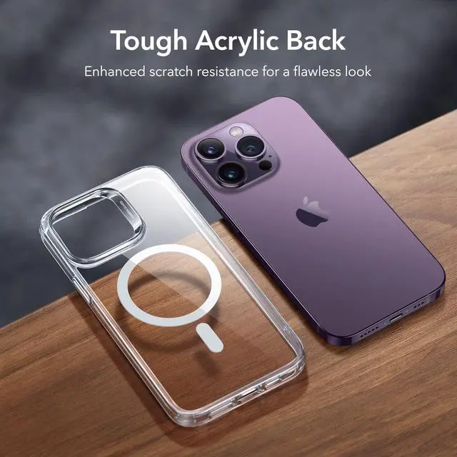 Alt view image 7 of 7 - iPhone 14 Pro Case for MagSafe, Anti-Yellowing, Clear | Ultra Slim, 3X Military-Grade Drop Protection, Magnetic Phone Case, Impact Absorbing, Resists Scratches