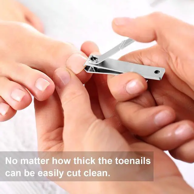 Alt view image 6 of 6 - 6 Pcs Large Toenail Clippers Straight Edge Thick Nails,Silver | Stainless Steel Nail Clippers for Men Women, Sharp Straight Blade, Professional Toe Care, Durable Heavy Duty Cutters