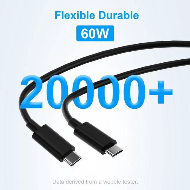 Alt view image 5 of 7 - 6FT USB C to USB C Charging Cable 65W Laptop Charger Cord,Black | Type C Charging Cord for HP Spectre Envy/DELL/Chromebook/Thinkpad/Acerfor Samsung/Mac Laptop Computer Power Cable Replacement