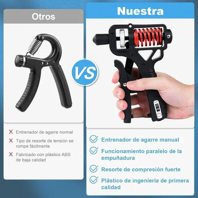 Alt view image 3 of 7 - Grip strength trainer, forearm exerciser, Adjustable resistance 10-360 pounds (5-160 kilograms),Hand gripper strengthener can quickly strengthen the wrist, forearm and fingers