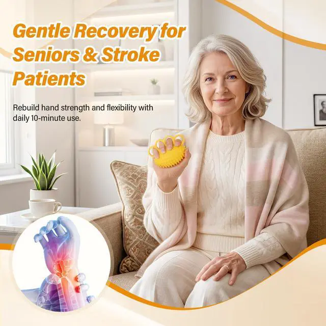 Alt view image 3 of 7 - Hand Exercise Squeeze Balls for Hand Therapy, Grip Strength Trainer | Hand Massage Stress Balls, Hand Strengthener for Adults, Seniors & Disabled, Rehab, Arthritis, Carpal Tunnel