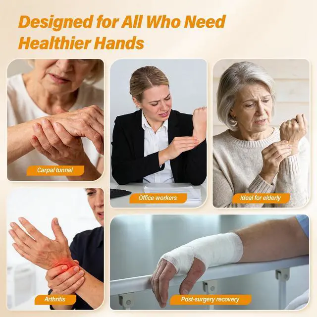 Alt view image 7 of 7 - Hand Exercise Squeeze Balls for Hand Therapy, Grip Strength Trainer | Hand Massage Stress Balls, Hand Strengthener for Adults, Seniors & Disabled, Rehab, Arthritis, Carpal Tunnel