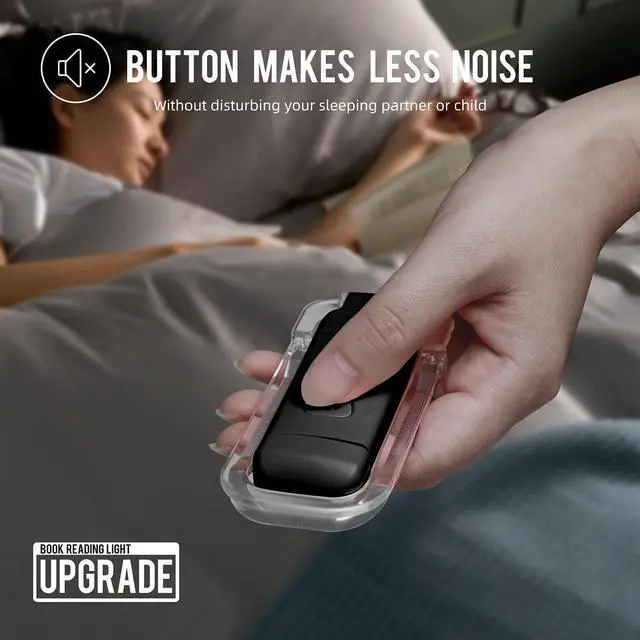 Alt view image 3 of 7 - Portable USB Rechargeable LED Clip-on Book Light for Eye-Protection, 3 Brightness Adjustable Dimmable Bookmark Light for Reading in Bed (Black)