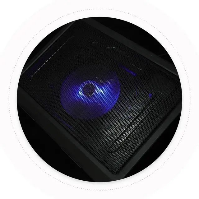 Alt view image 7 of 7 - Laptop Cooling Pad Silent USB Cooling Fan for Laptop Anti-Slip Bracket Air Cooling Notebook Cooler Stand for Gaming and Office Desk 12.99 X 9.84 X 0.94 in