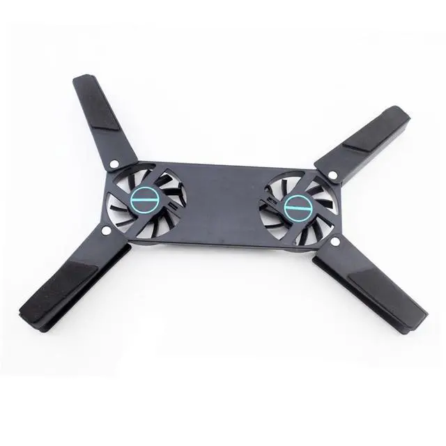 Alt view image 6 of 7 - 2PCS Dual Fan Laptop Cooling Pad with Slip Mat Low Noise USB Cooler Stand for All Laptop Ventilated Support Base for Enhanced Heat Dissipation