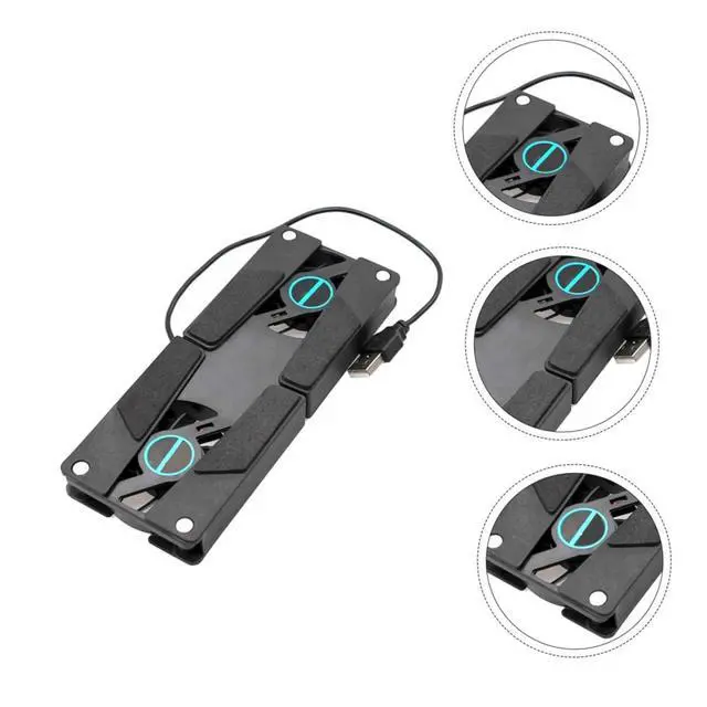 Alt view image 7 of 7 - 2PCS Dual Fan Laptop Cooling Pad with Slip Mat Low Noise USB Cooler Stand for All Laptop Ventilated Support Base for Enhanced Heat Dissipation