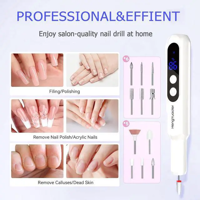 Alt view image 7 of 7 - Cordless Electric Nail Drill Professional 3 Speeds Nail Drill Kit for Acrylic Gel Dip, USB Portable Rechargeable 20000 RPM Efile Manicure Pedicure Polishing Shape Tools(Green