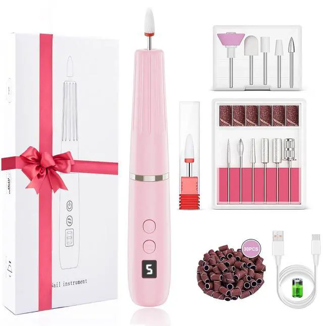Main image of Electric Nail Filer, Professional Nail Drill Kit, Electric Nail Drill Kit, Portable File for Acrylic Gel Nails, Cordless Nail File Electric Manicure Pedicure Tools with Drill Bits for Home Salon