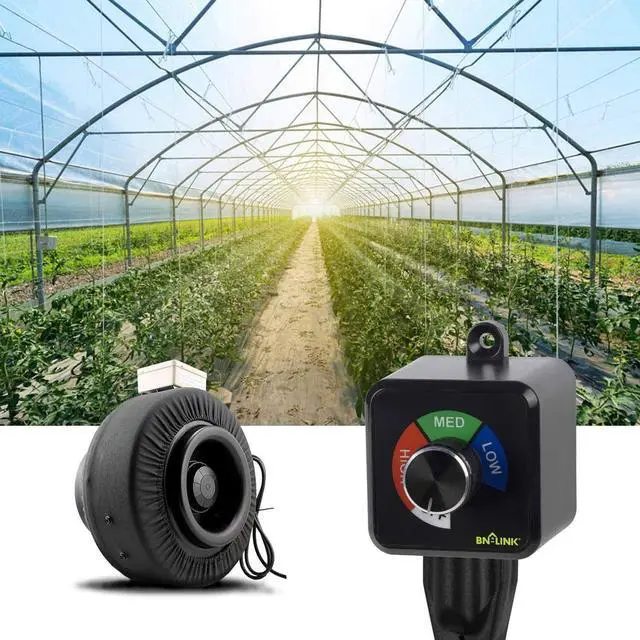 Alt view image 6 of 7 - Variable Fan Speed Controller, Plug-in 3 Speed Adjuster Cordless | AC Motor Speed Controller for Duct Inline Exhaust Vent Blower, Ventilation Fans, 125V, 4.8A, 600W