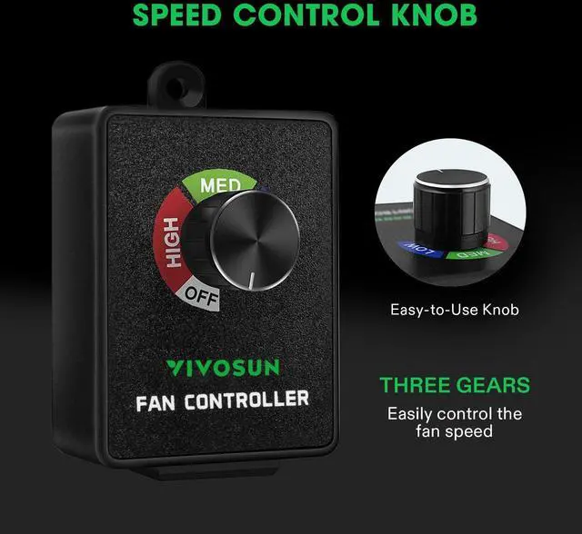 Alt view image 2 of 7 - Variable Speed Controller Cordless Vent Blower Speed Adjuster for Inline Duct Exhaust Fan