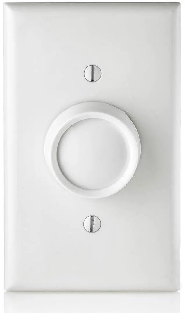 Main image of Trimatron Rotary Fan Speed Control Switch, 5A, Full Range, Variable Speed, Single Pole, 6616-W, White