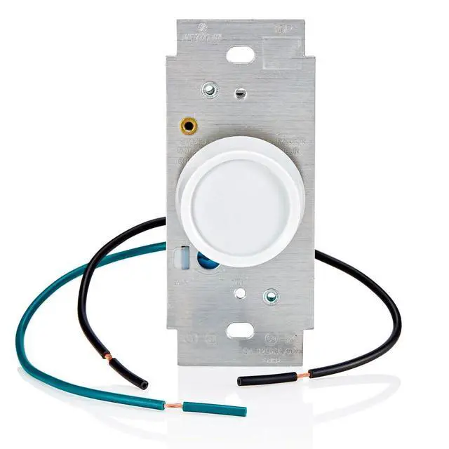 Alt view image 2 of 5 - Trimatron Rotary Fan Speed Control Switch, 5A, Full Range, Variable Speed, Single Pole, 6616-W, White
