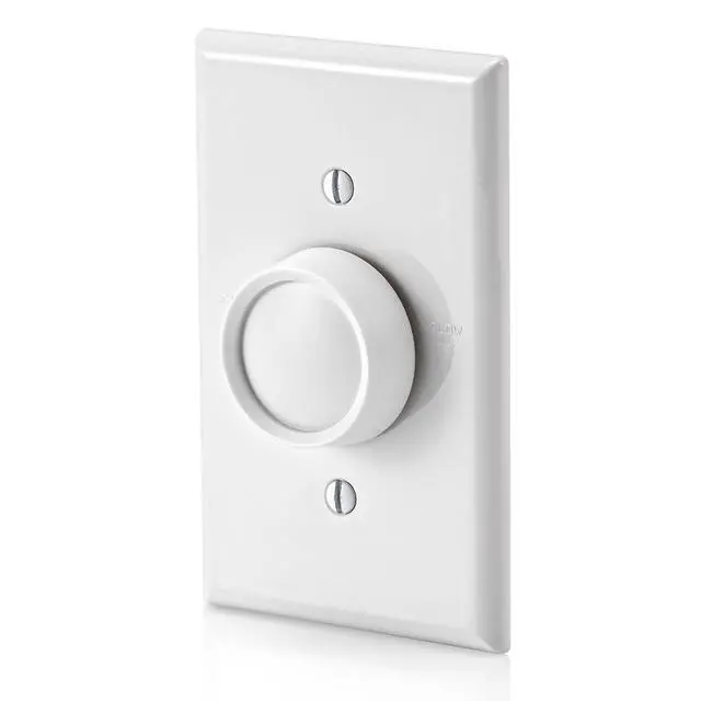 Alt view image 4 of 5 - Trimatron Rotary Fan Speed Control Switch, 5A, Full Range, Variable Speed, Single Pole, 6616-W, White