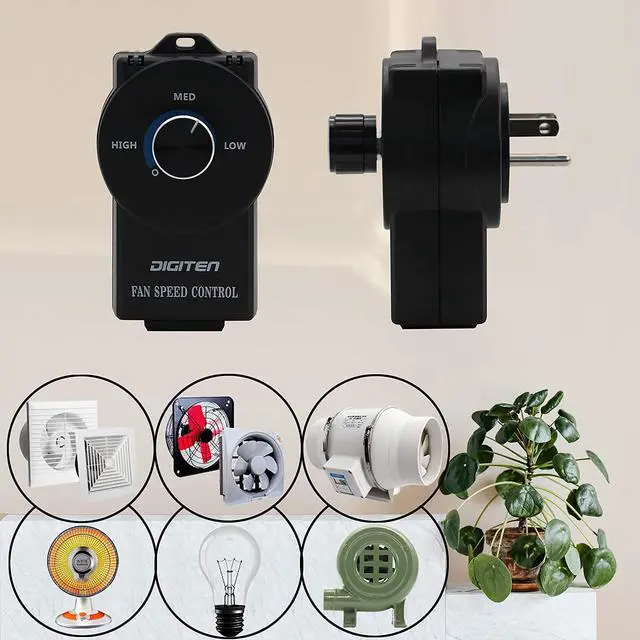 Alt view image 7 of 7 - Variable Speed Controller - Exhaust Fan Speed Adjuster for Duct Inline Fan