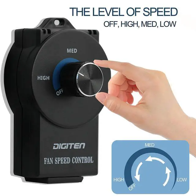 Alt view image 3 of 7 - Variable Speed Controller - Exhaust Fan Speed Adjuster for Duct Inline Fan