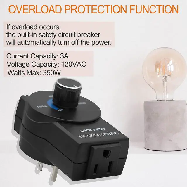 Alt view image 5 of 7 - Variable Speed Controller - Exhaust Fan Speed Adjuster for Duct Inline Fan