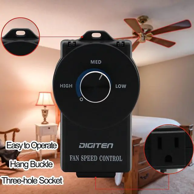 Alt view image 6 of 7 - Variable Speed Controller - Exhaust Fan Speed Adjuster for Duct Inline Fan