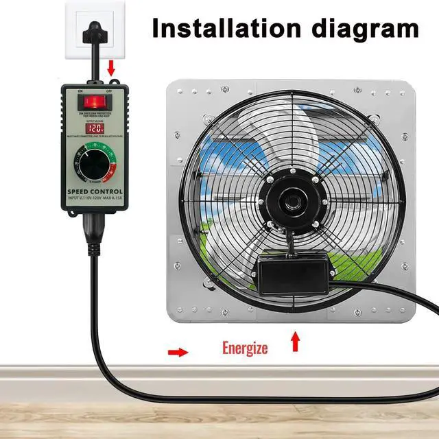 Alt view image 2 of 7 - 15A Peak AC Motor Speed Controller,120V Variable Fan Speed Controller | with Precise LED Display, Electronic Voltage Regulator for Fans, Dimmable Lights, and Small Power Tools