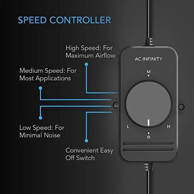 Alt view image 3 of 5 - Fan Speed Controller for 100-125V AC Axial Muffin Cooling Fans. | Single Connector, for DIY Cooling Ventilation Exhaust Projects