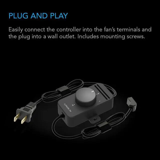 Alt view image 4 of 5 - Fan Speed Controller for 100-125V AC Axial Muffin Cooling Fans. | Single Connector, for DIY Cooling Ventilation Exhaust Projects
