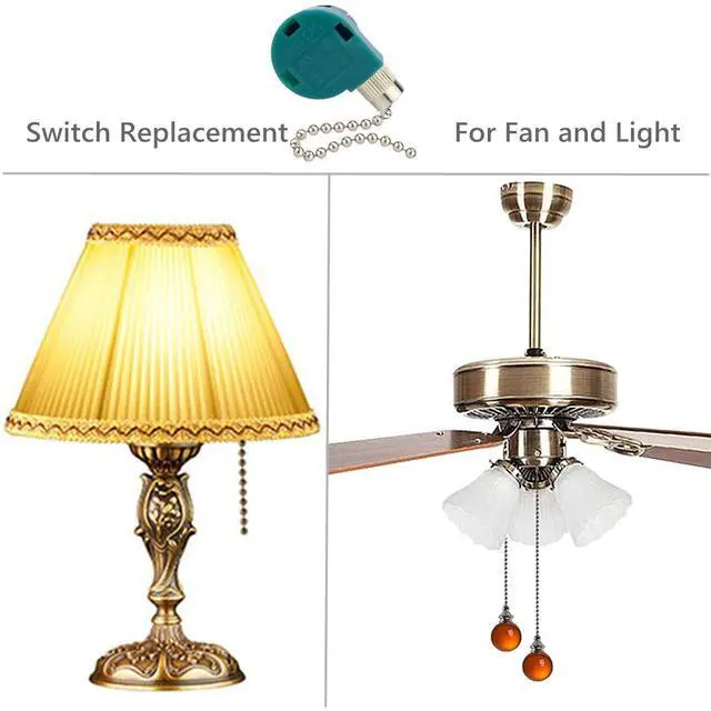 Alt view image 6 of 7 - Ceiling Fan Switch 3 Speed 4 Wire Zing Ear ZE 268S6 Pull Chain Switch Control Replacement 3 Speed Control S Witch Ceiling Fans, Wall Lamps, Cabinet Light