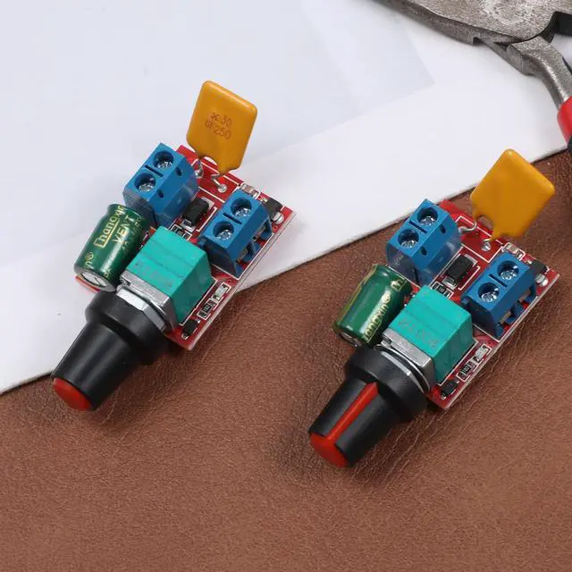 Alt view image 2 of 7 - Mini Motor PWM Speed Controller 12V Mini Speed Controller | Small LED Dimmer MotorSpeeds Controllers 5A 90W 3V 6V 12V 24V 35V Adjustable Driver Switchfor Fan DIY Projects (2PCS)