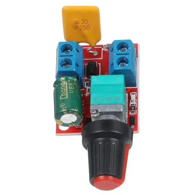 Alt view image 6 of 7 - Mini Motor PWM Speed Controller 12V Mini Speed Controller | Small LED Dimmer MotorSpeeds Controllers 5A 90W 3V 6V 12V 24V 35V Adjustable Driver Switchfor Fan DIY Projects (2PCS)