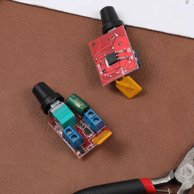 Alt view image 7 of 7 - Mini Motor PWM Speed Controller 12V Mini Speed Controller | Small LED Dimmer MotorSpeeds Controllers 5A 90W 3V 6V 12V 24V 35V Adjustable Driver Switchfor Fan DIY Projects (2PCS)