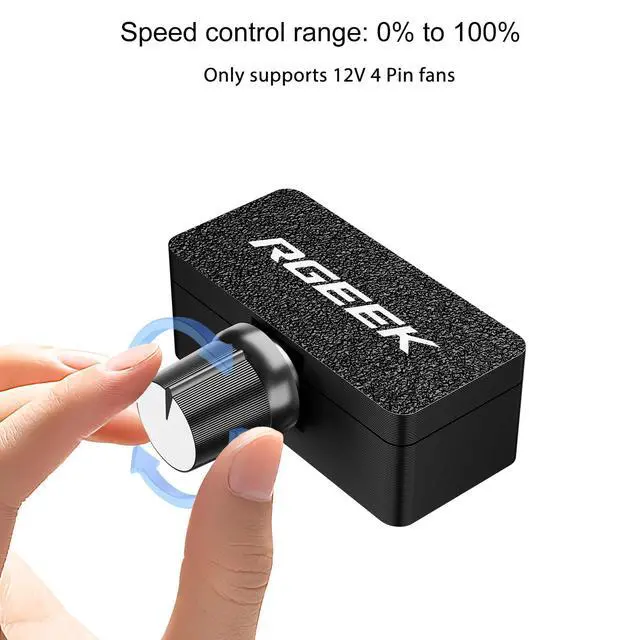 Alt view image 2 of 6 - PC Fan Controller Supports 4 Pin Fans, Fan Speed Hub | with 4 Pin 1 to 3 Splitter, Powered by 5V USB C, MAX 8W for 12V Computer NAS Server Fans