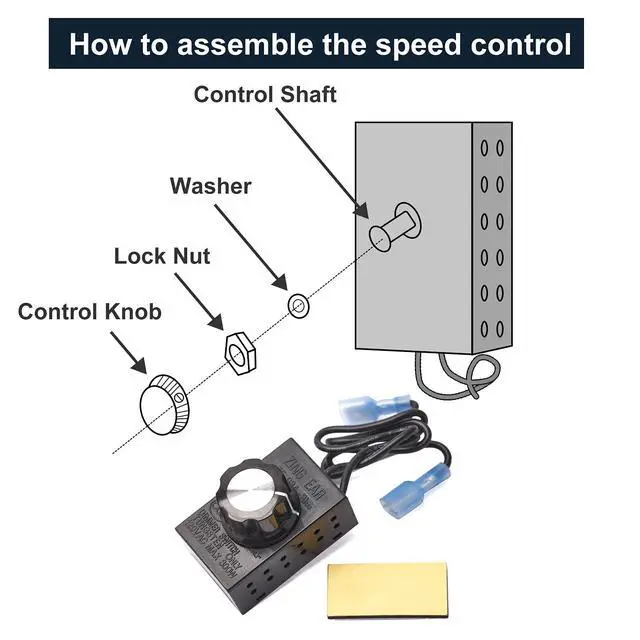 Alt view image 2 of 2 - Rheostat Variable Speed Control Switch 120V for Heat N Glo, Heatilator, Majestic, Regency, Desa Fireplace Parts, Fan Speed Controller Switch for Wood Stoves and Fireplace Blower Fan Kits.