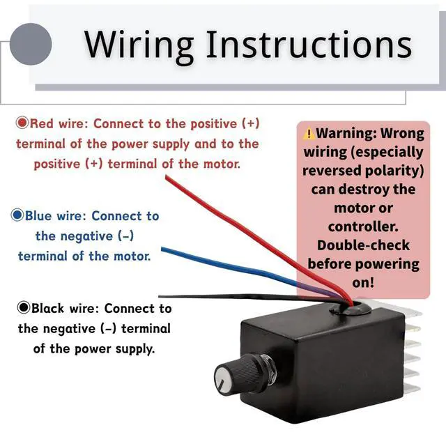 Alt view image 4 of 7 - DC Motor Speed Controller 12V 24V 10A PWM, Universal Electronic Stepless Variable Regulator Switch with Heat Sink & Lever Wire Connectors for Easy Wiring, Car Truck Fan Heater Blower Control
