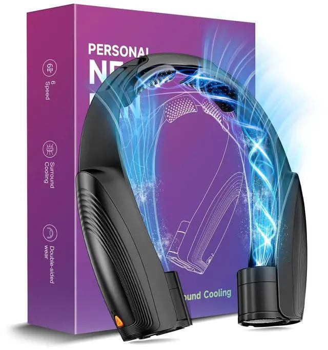 Main image of Portable Neck Fan with 6 Powerful Speeds, 8000mAh Battery Rechargeable Fan | 20H Runtime, Hands-Free 360° Cooling Personal Wearable Neck Fan, Gift for Women Men Travel Concerts