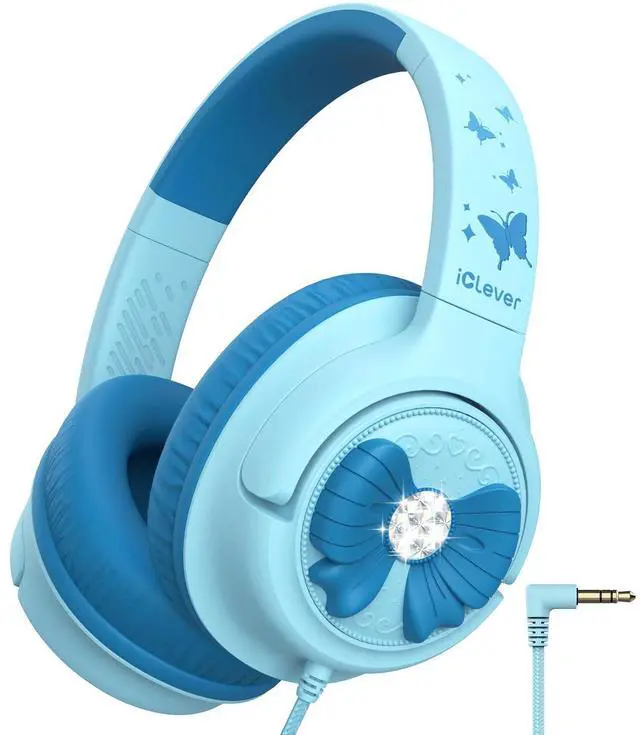 Main image of C371 Kids Headphones with Cord for School Boys Girls Travel Gift | SafeSound Tech3.0, Stereo Sound, 3.5mm Jack, Foldable, Durable Headband, Safe Wired Headphones for Kids, Powder Blue
