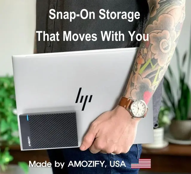 Alt view image 2 of 7 - 2.5 Hard Drive Enclosure Magnetic External SSD Enclosure, Stick-On Laptop 2.5 SATA SSD Case, Tool-Free USB-C 3.1 Gen 2, 6Gbps, UASP