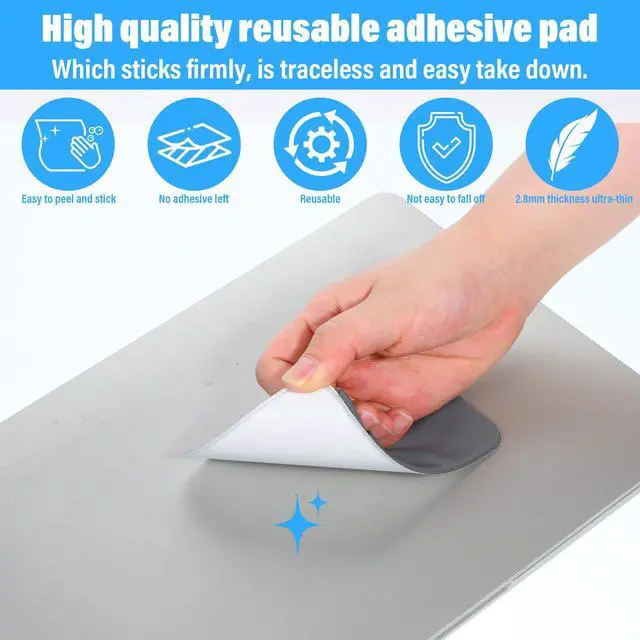 Alt view image 7 of 7 - Portable Hard Drive Sleeve 2-Pocket Stick on Pouch with Reusable Adhesive SSD Hard Drives Carrying Case Computer Accessories Pouch Holder for Most Laptop External Solid State Drive Mouse USB Cable