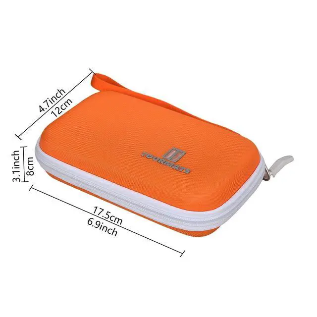 Alt view image 2 of 6 - Hard Case Compatible for LaCie Rugged Mini 1TB/ 2TB/ 4TB/ 5TB External Hard Drive Portable HDD, Case Only (Orange & White)