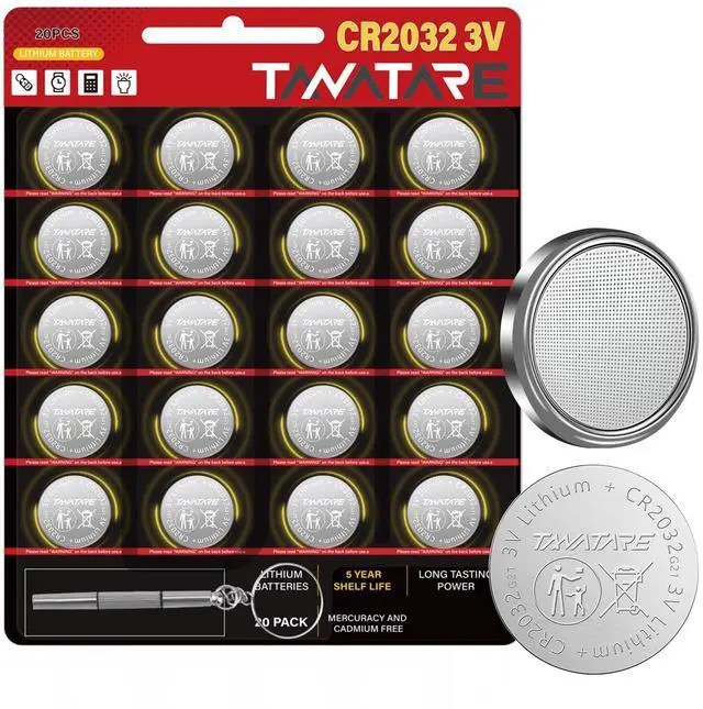 Main image of CR2032 Batteries 20 Pack, CR2032 Lithium 3V Coin Battery | 280mAh High Capacity, 3-in-1 Mini Screwdriver, 2032 Battery for Key Fob Battery, AirTag, Watches, Flameless Candle
