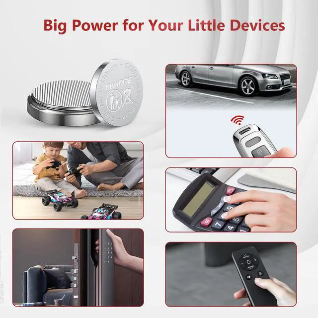 Alt view image 4 of 6 - CR2032 Batteries 20 Pack, CR2032 Lithium 3V Coin Battery | 280mAh High Capacity, 3-in-1 Mini Screwdriver, 2032 Battery for Key Fob Battery, AirTag, Watches, Flameless Candle